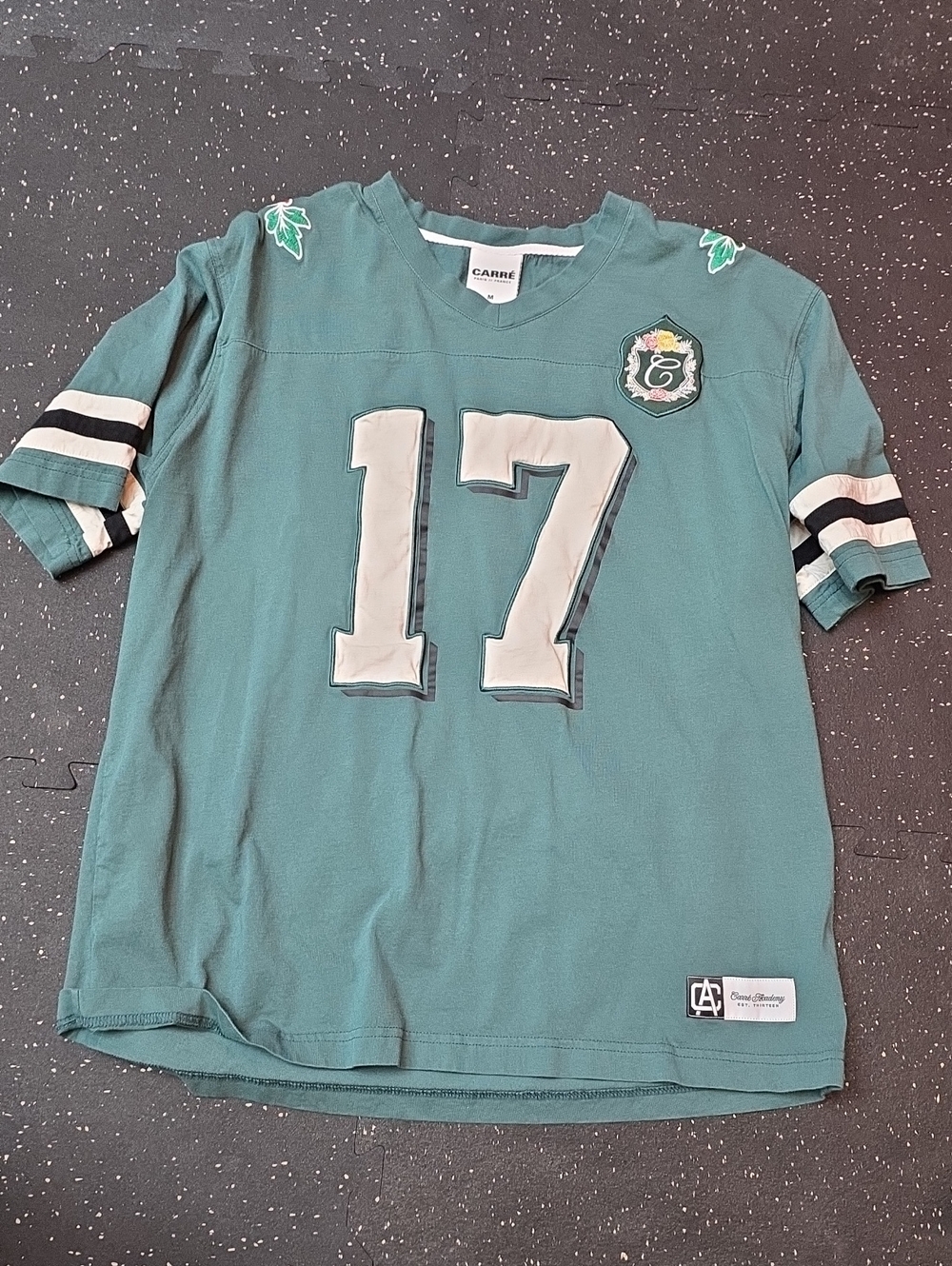 Calibre Teal Short Sleeve Jersey with White 17 Graphic